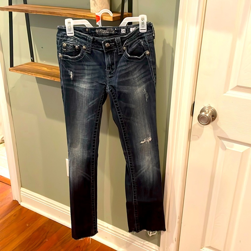 *Like New* MissMe dark wash embellished jeans